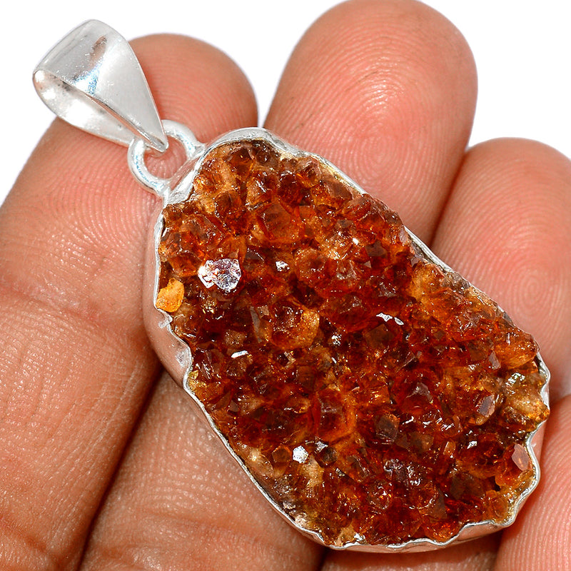 2" Citrine Druzy Pendants - CTDP611