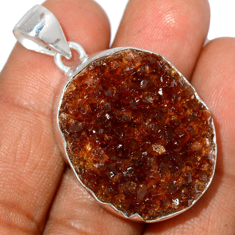 1.8" Citrine Druzy Pendants - CTDP612
