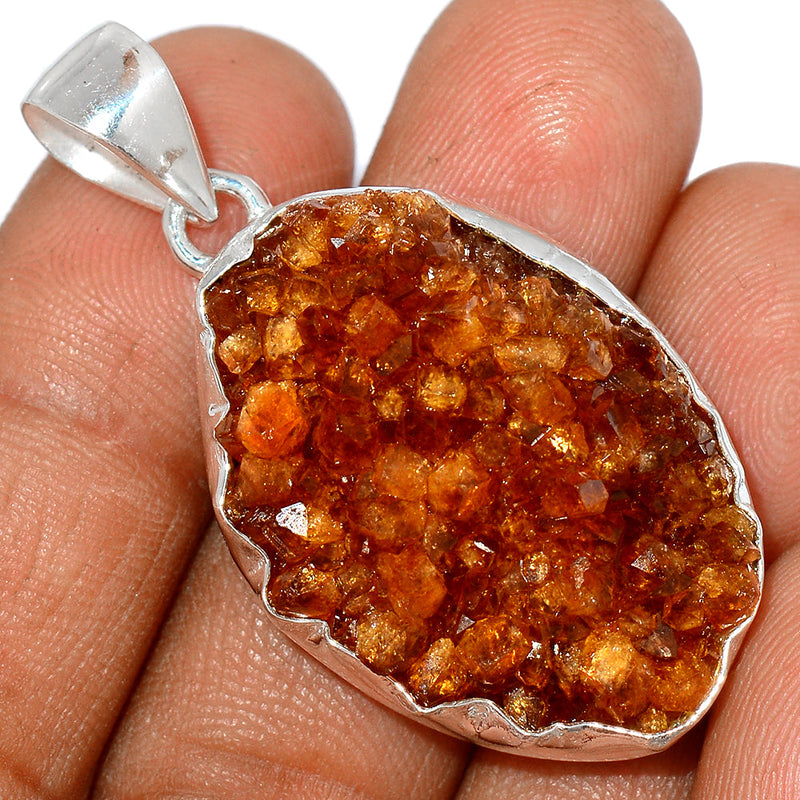 1.6" Citrine Druzy Pendants - CTDP620