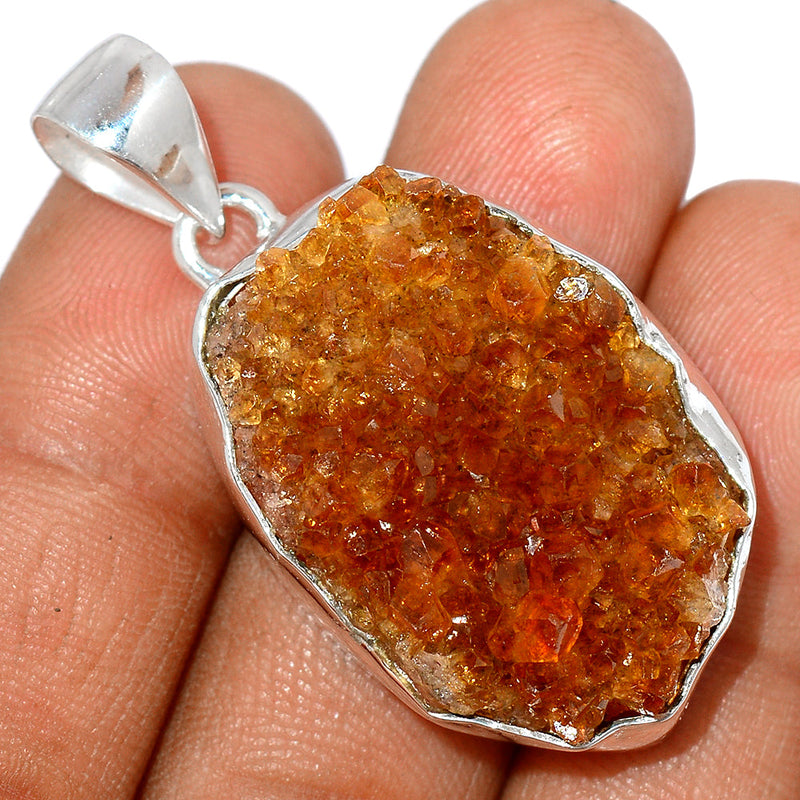 1.5" Citrine Druzy Pendants - CTDP622