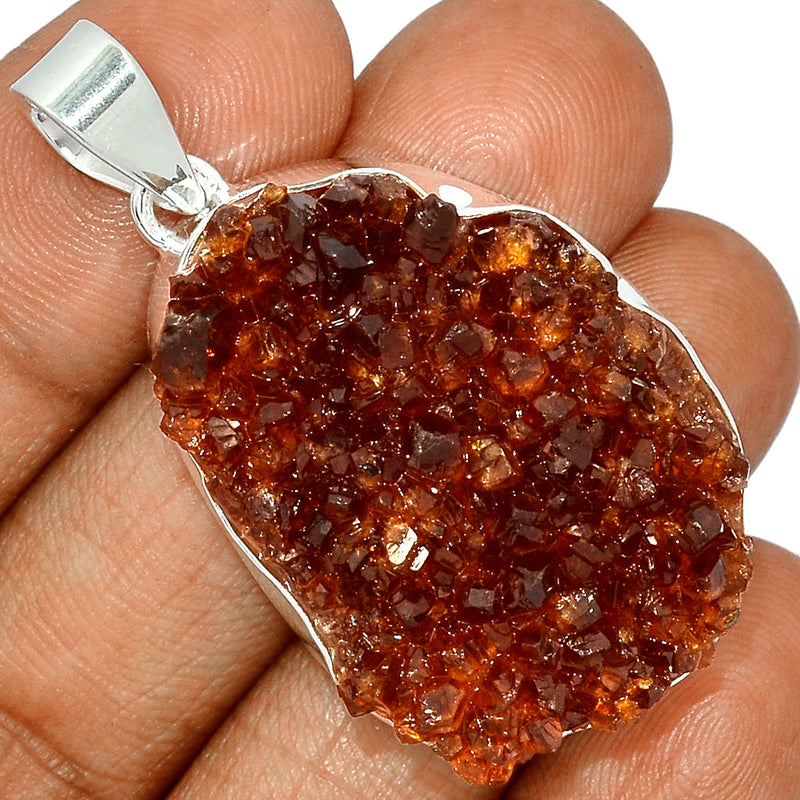 2" Citrine Druzy Pendants - CTDP636