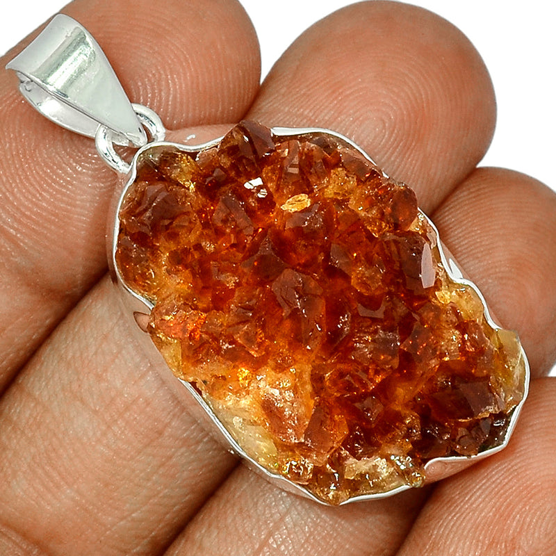 2" Citrine Druzy Pendants - CTDP640