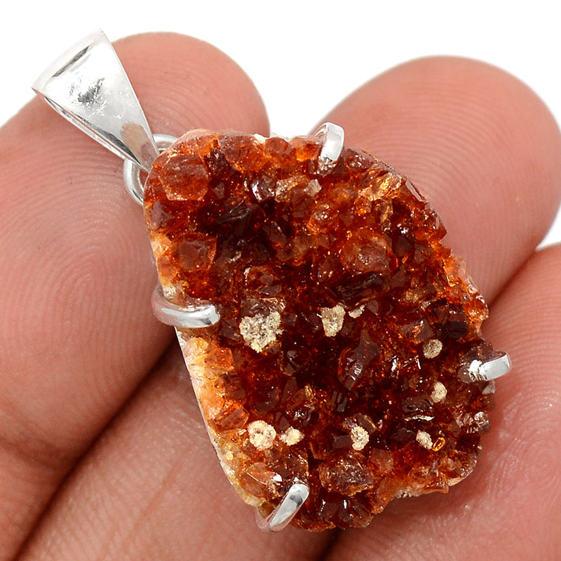 1.3" Claw - Citrine Druzy Pendants - CTDP699