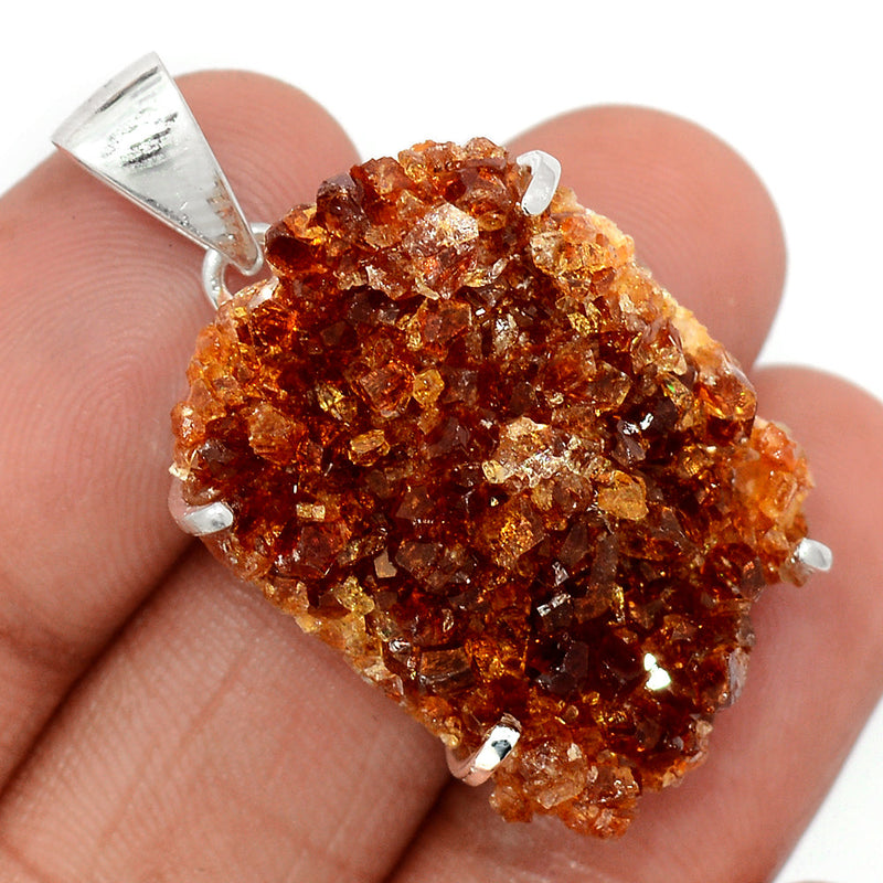 1.5" Claw - Citrine Druzy Pendants - CTDP709