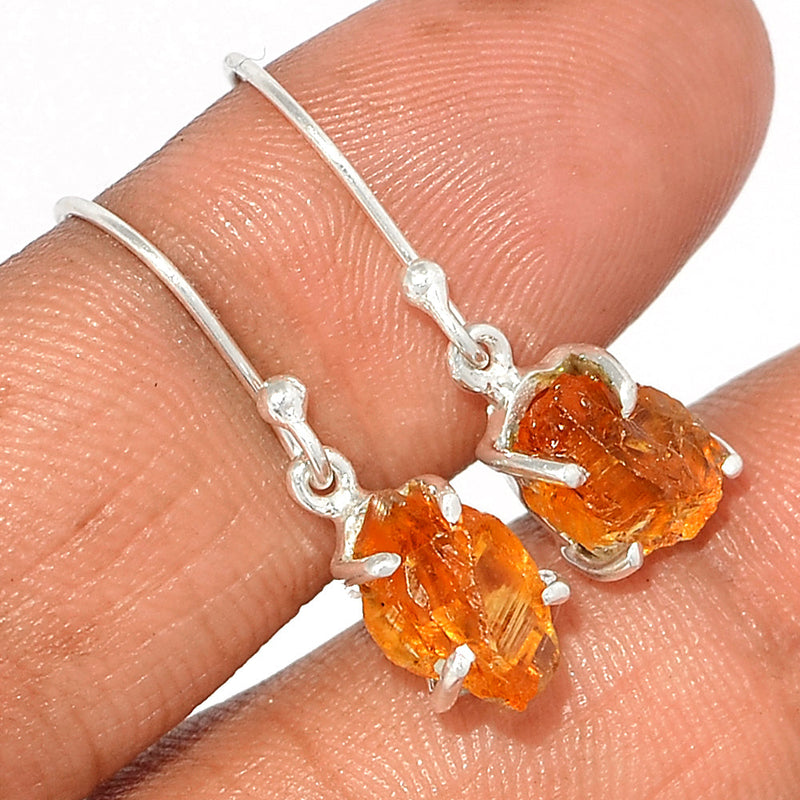 1.1" Claw - Citrine Rough Earrings - CTRE436