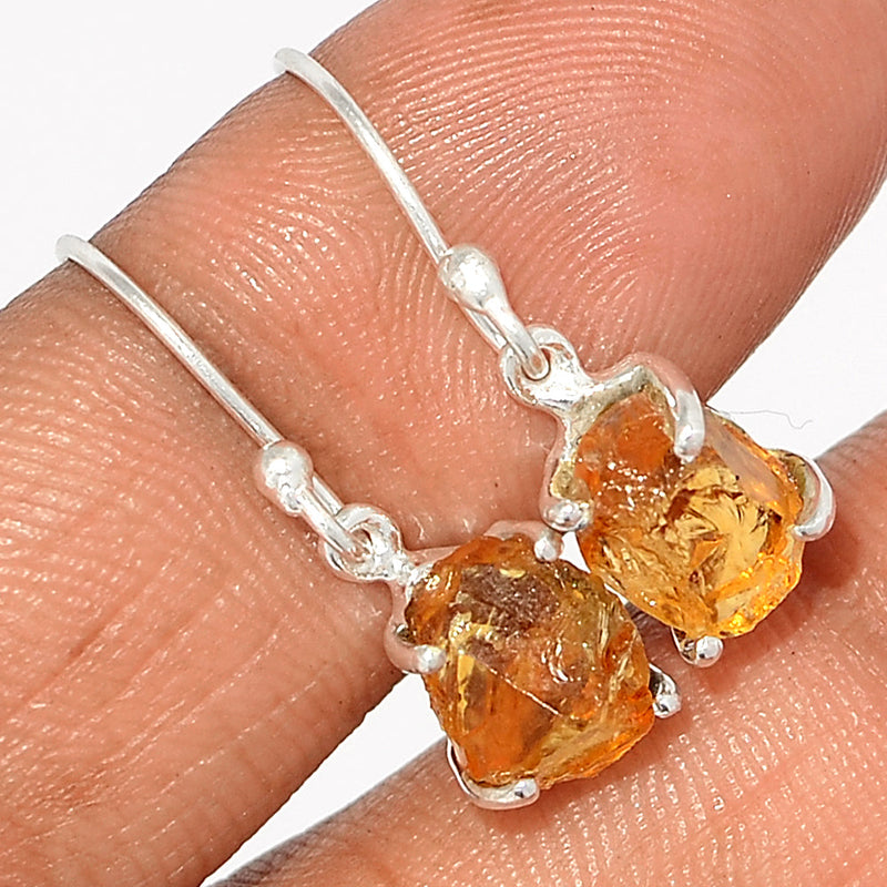 1" Claw - Citrine Rough Earrings - CTRE450