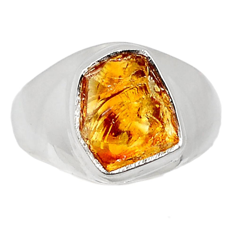 Solid - Citrine Rough Ring - CTRR640