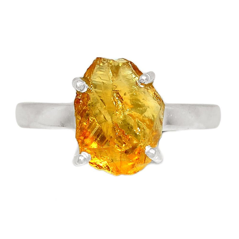 Claw - Citrine Rough Ring - CTRR698
