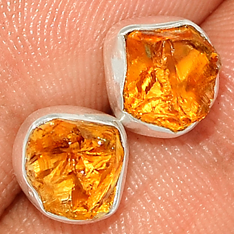 Citrine Rough Studs - CTRS125