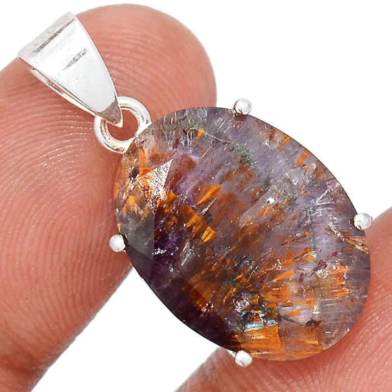 1.2" Claw - Cacoxenite Faceted Pendants - CXFP509