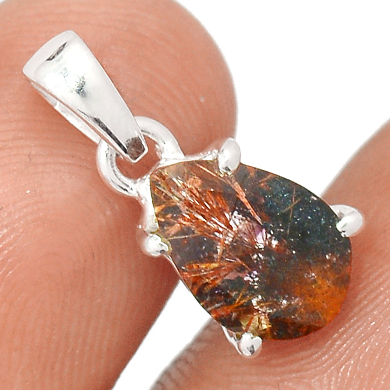 0.7" Claw - Cacoxenite Faceted Pendants - CXFP519