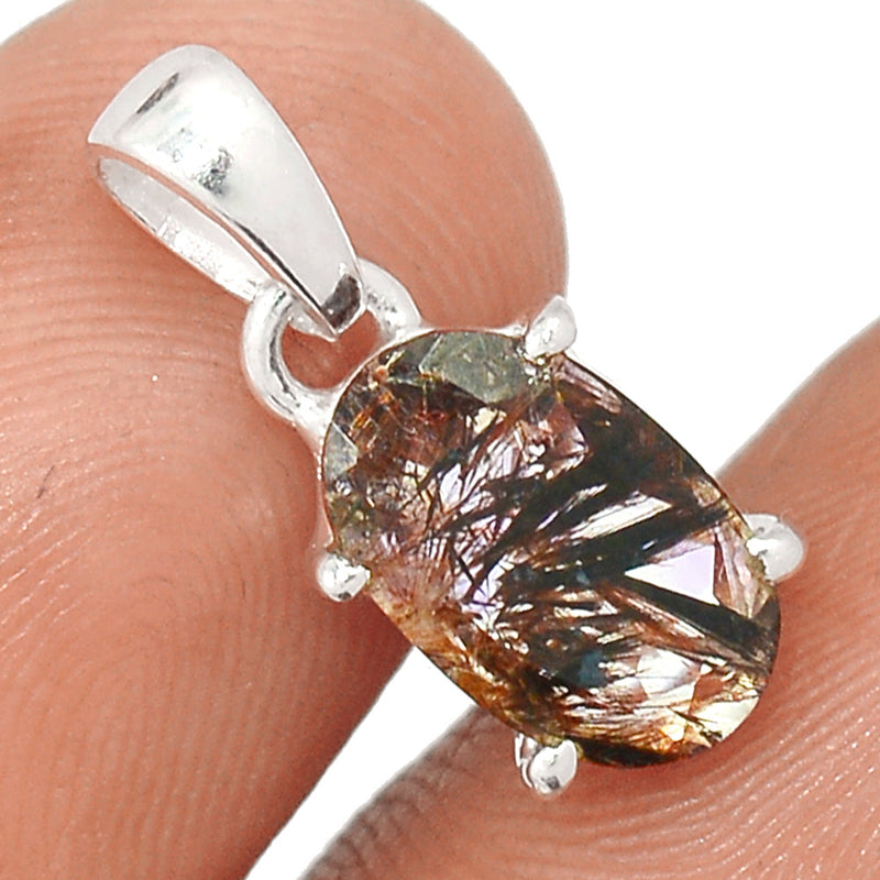 0.7" Claw - Cacoxenite Faceted Pendants - CXFP521