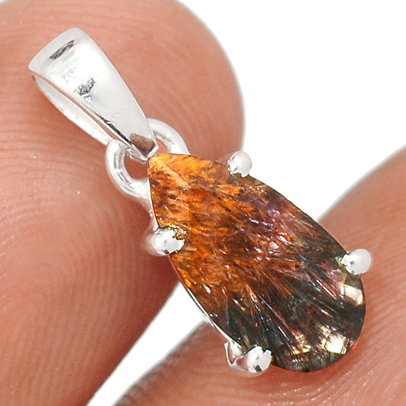 0.7" Claw - Cacoxenite Faceted Pendants - CXFP527
