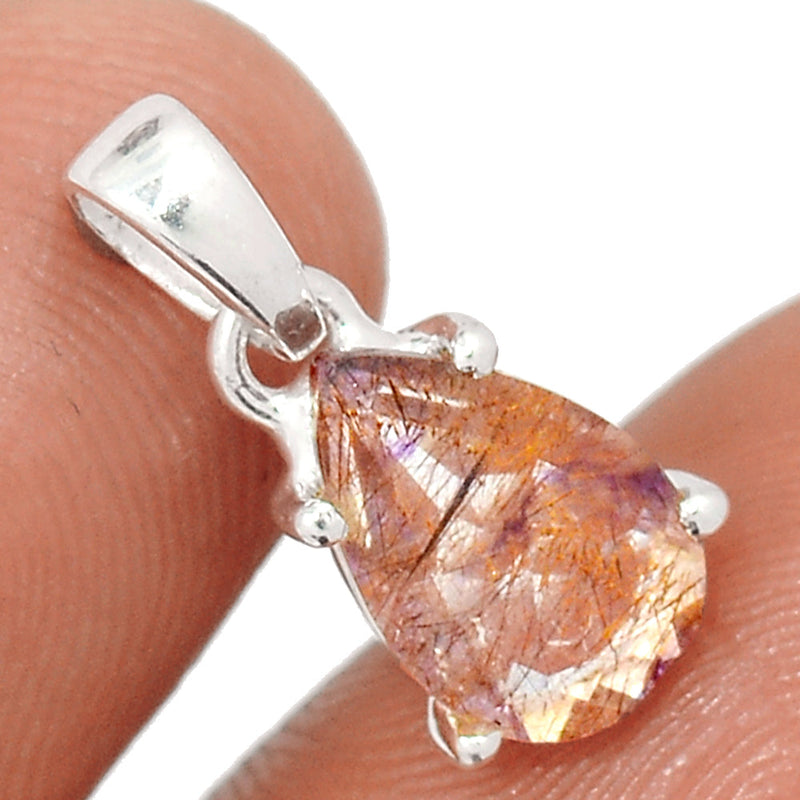 0.7" Claw - Cacoxenite Faceted Pendants - CXFP540