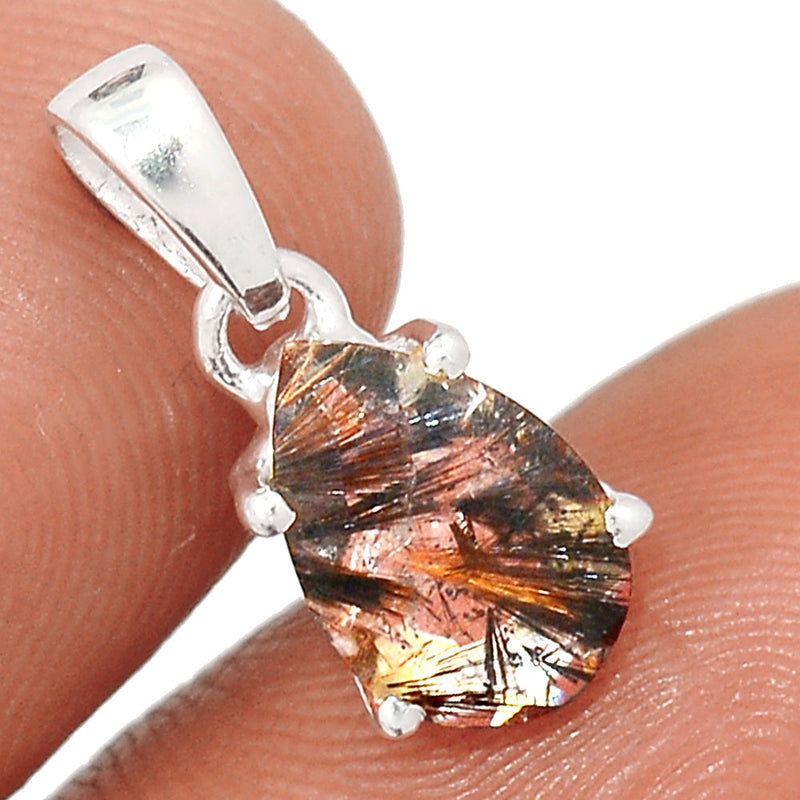 0.7" Claw - Cacoxenite Faceted Pendants - CXFP543
