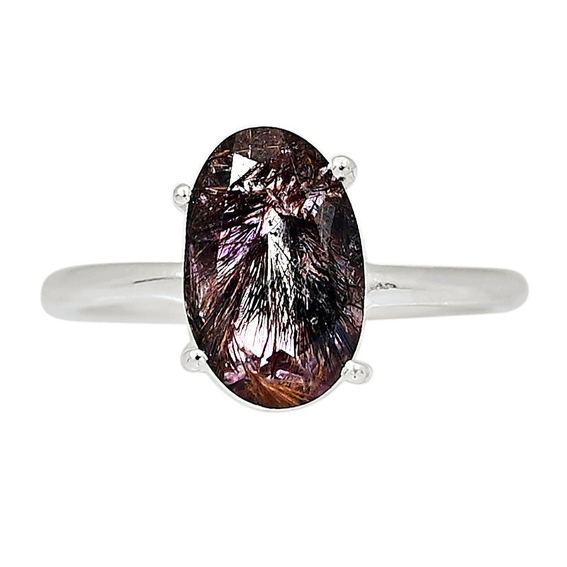 Claw - Super Seven Cacoxenite Faceted Ring - CXFR263