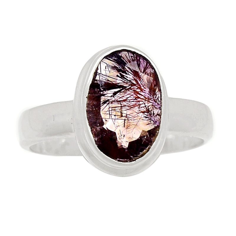 Super Seven Cacoxenite Faceted Ring - CXFR339