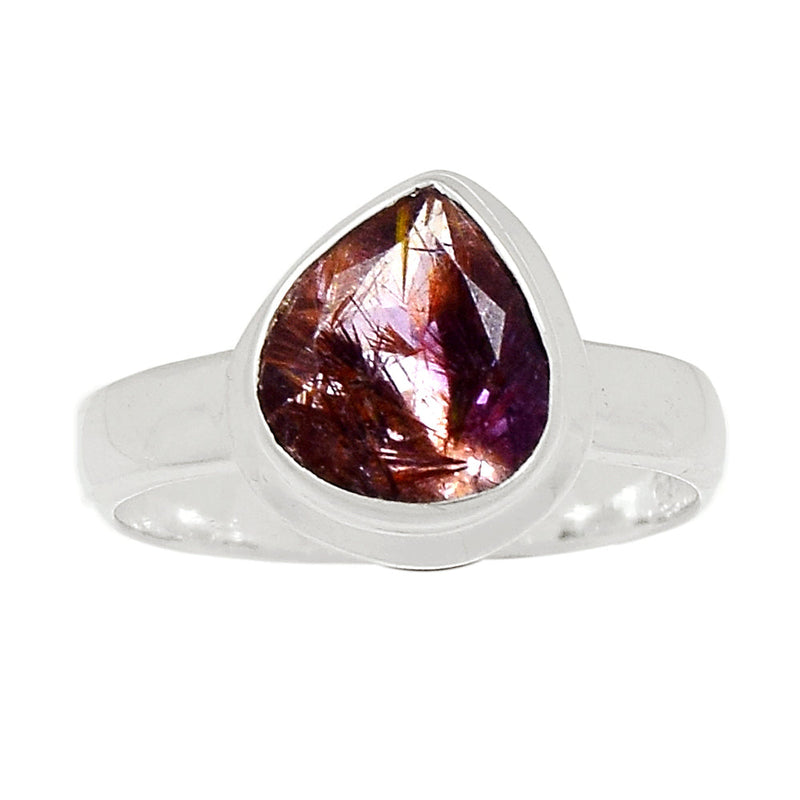 Super Seven Cacoxenite Faceted Ring - CXFR350