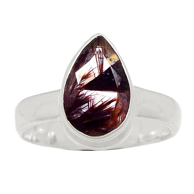 Super Seven Cacoxenite Faceted Ring - CXFR354