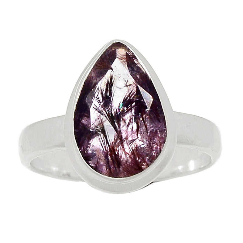 Super Seven Cacoxenite Faceted Ring - CXFR367
