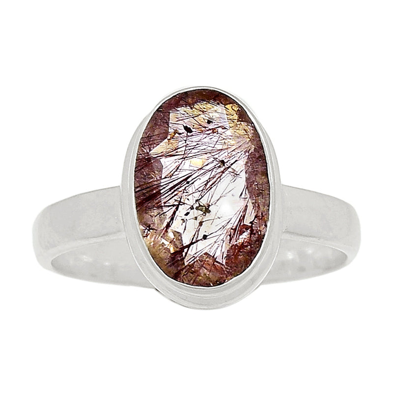 Super Seven Cacoxenite Faceted Ring - CXFR373