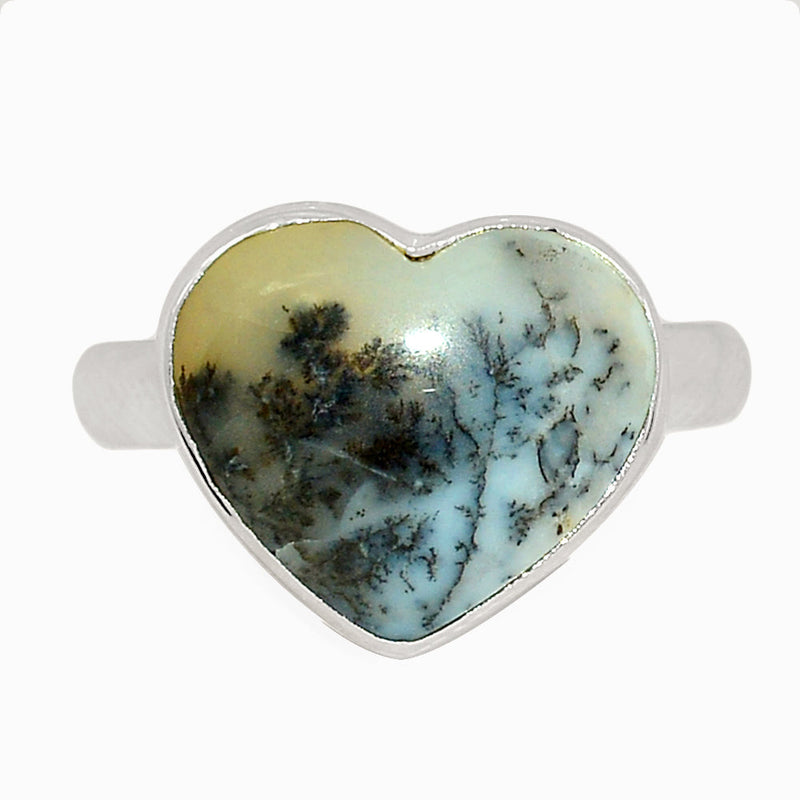 Heart - Dendrite Opal Ring - DROR2691