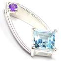 0.7" Blue Topaz Pendantst - P1403BT