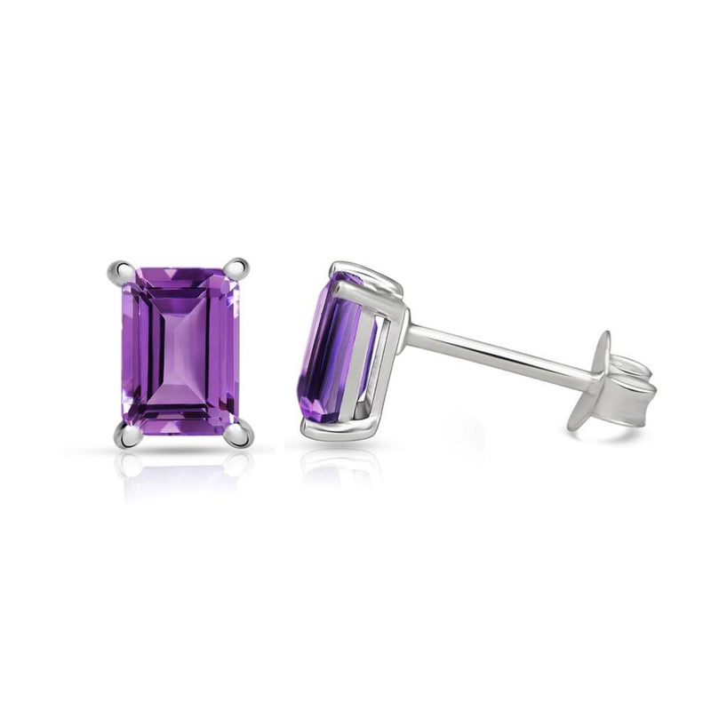 6*4 MM Octo - Amethyst Faceted Stud - SBC101-A Catalogue