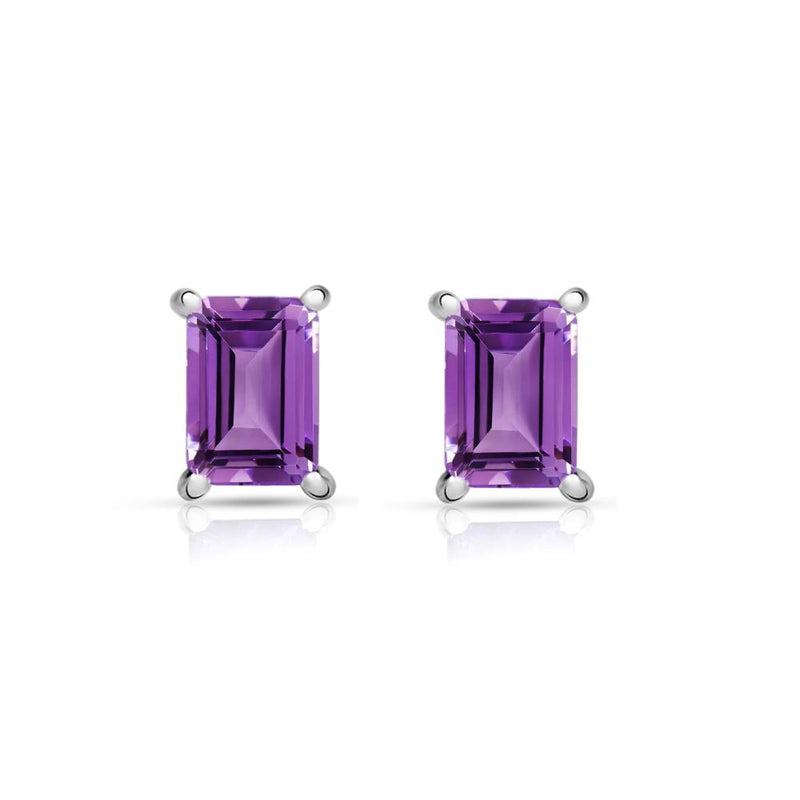 6*4 MM Octo - Amethyst Faceted Stud - SBC101-A Catalogue