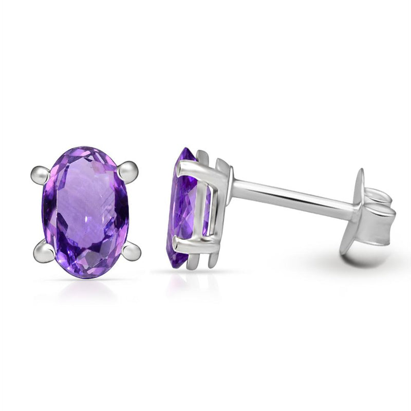 6*4 MM Oval - Amethyst Stud - SBC106-A Catalogue