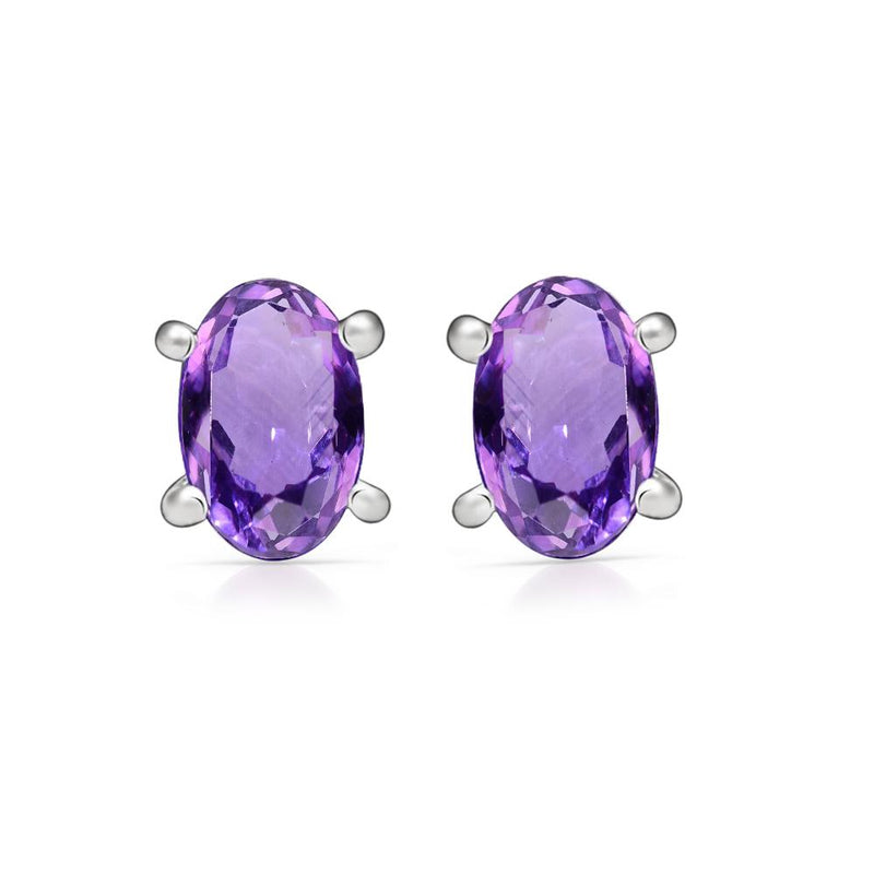 6*4 MM Oval - Amethyst Stud - SBC106-A Catalogue