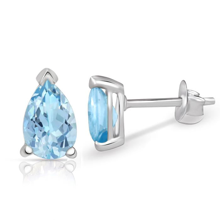 6*4 MM Pear - Blue Topaz Stud - SBC105-BT Catalogue