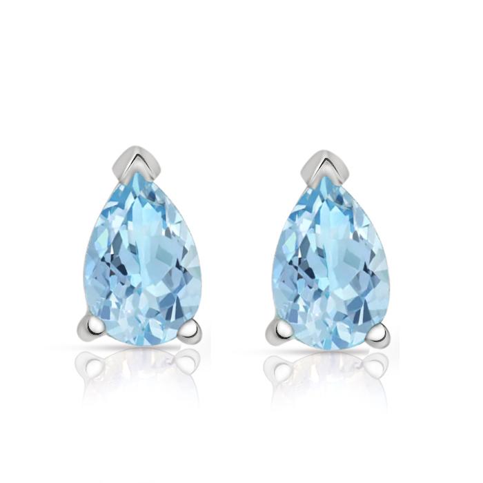 6*4 MM Pear - Blue Topaz Stud - SBC105-BT Catalogue