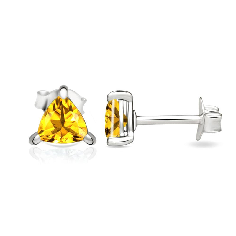 4*4 MM Trillion - Citrine Stud - SBC104-C Catalogue
