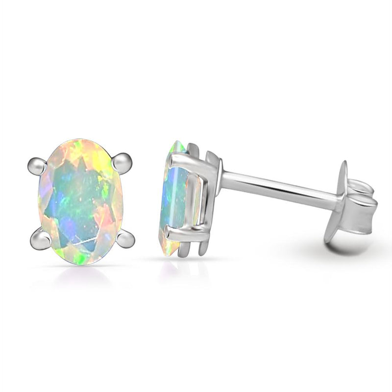 6*4 MM Oval - Ethiopian Opal Faceted Stud - SBC106-EOF Catalogue