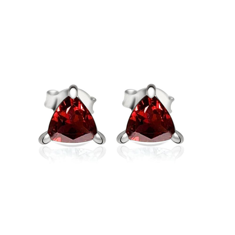 4*4 MM Trillion - Garnet Faceted Stud - SBC104-G Catalogue