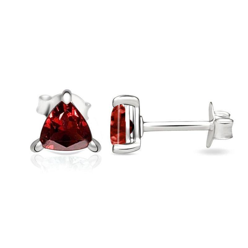 4*4 MM Trillion - Garnet Faceted Stud - SBC104-G Catalogue