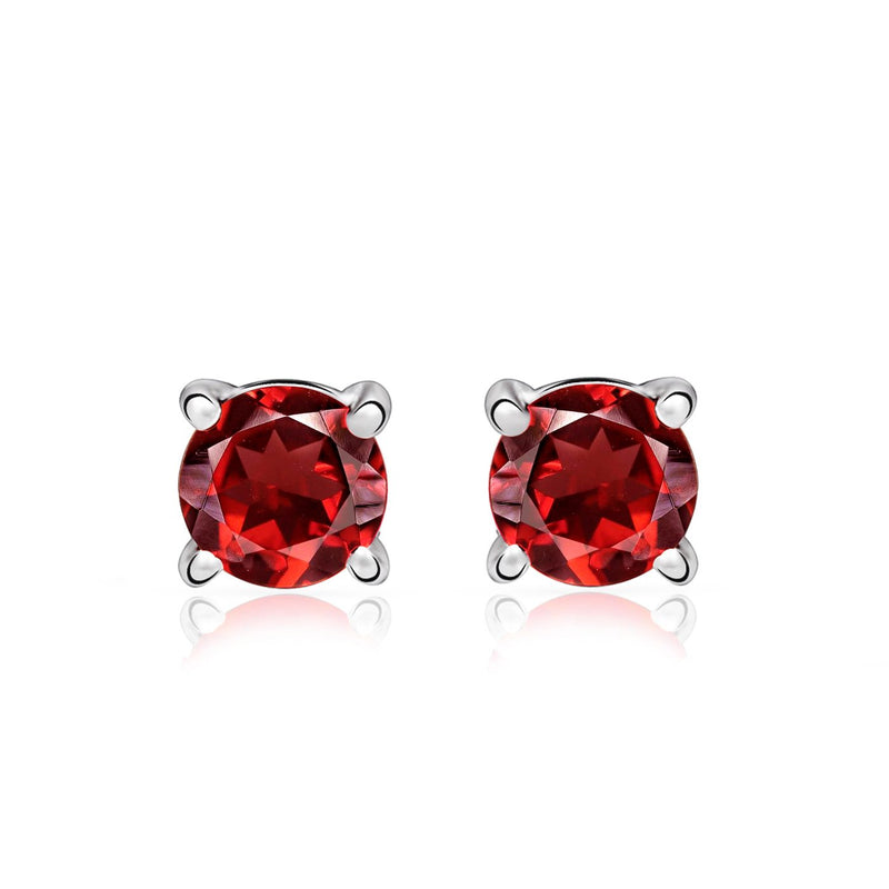 4*4 MM Round - Garnet Stud - SBC108-G Catalogue