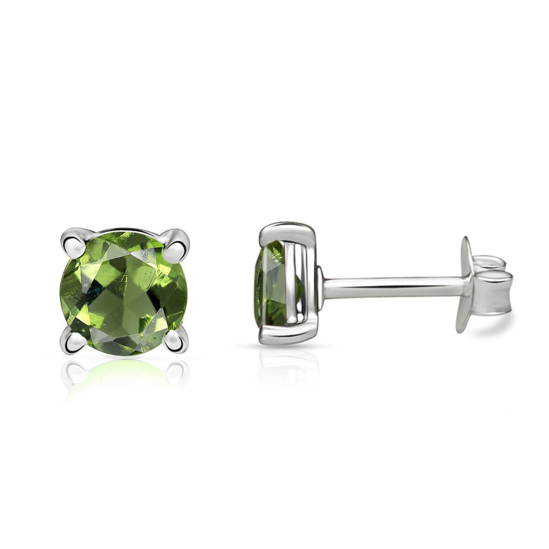 5*5 MM Round - Moldavite Faceted Stud - SBC102-M Catalogue