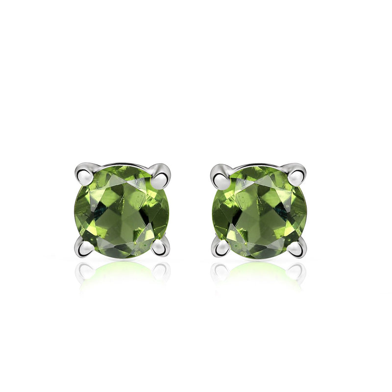 5*5 MM Round - Moldavite Faceted Stud - SBC102-M Catalogue