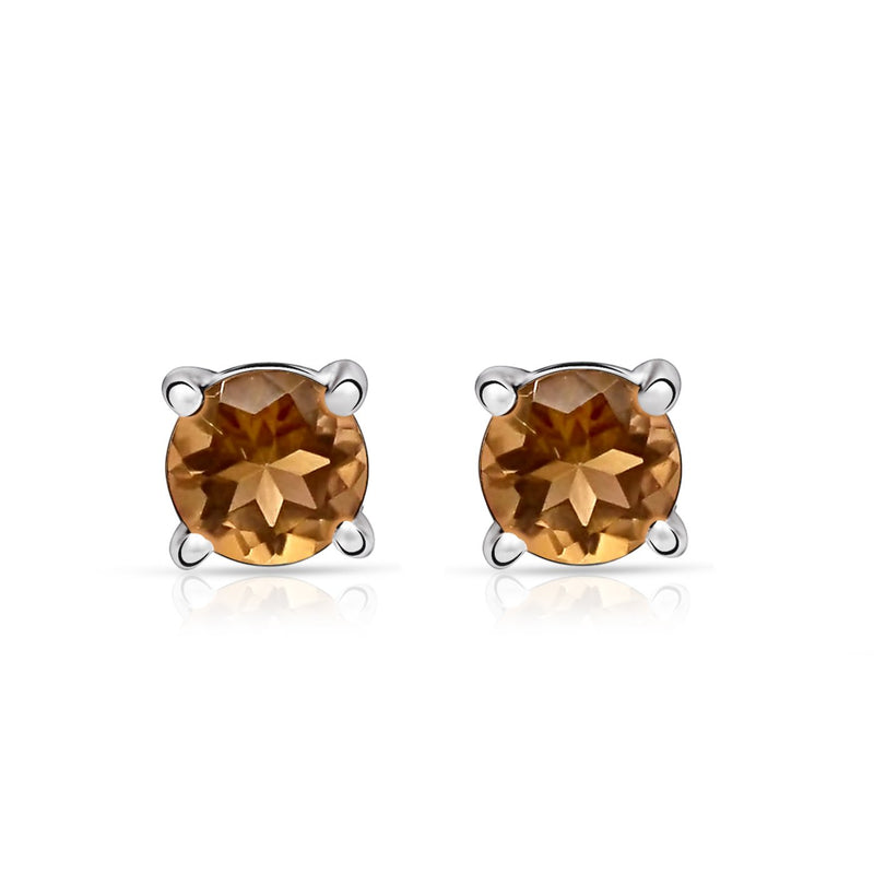 5*5 MM Round - Smokey Quartz Stud - SBC102-SQ Catalogue