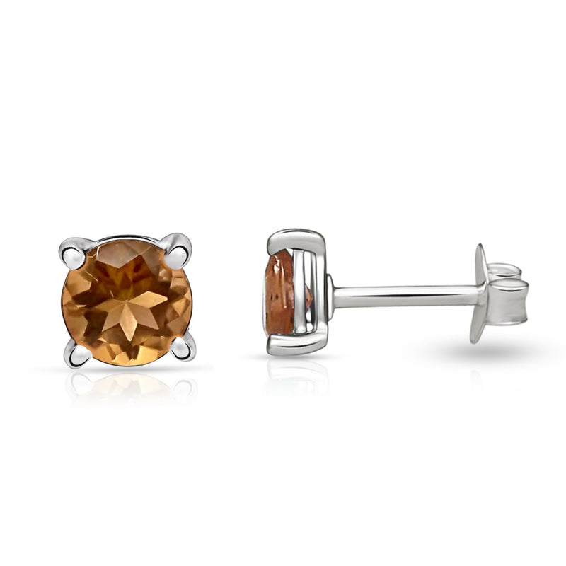 5*5 MM Round - Smokey Quartz Stud - SBC102-SQ Catalogue
