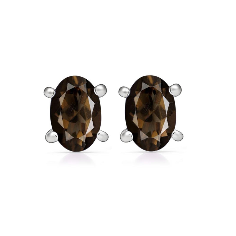 6*4 MM Oval - Smokey Quartz Studs - SBC106-SQ Catalogue