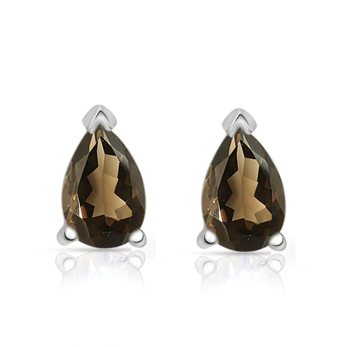 6*4 MM Pear - Smokey Quartz Stud - SBC105-SQ Catalogue