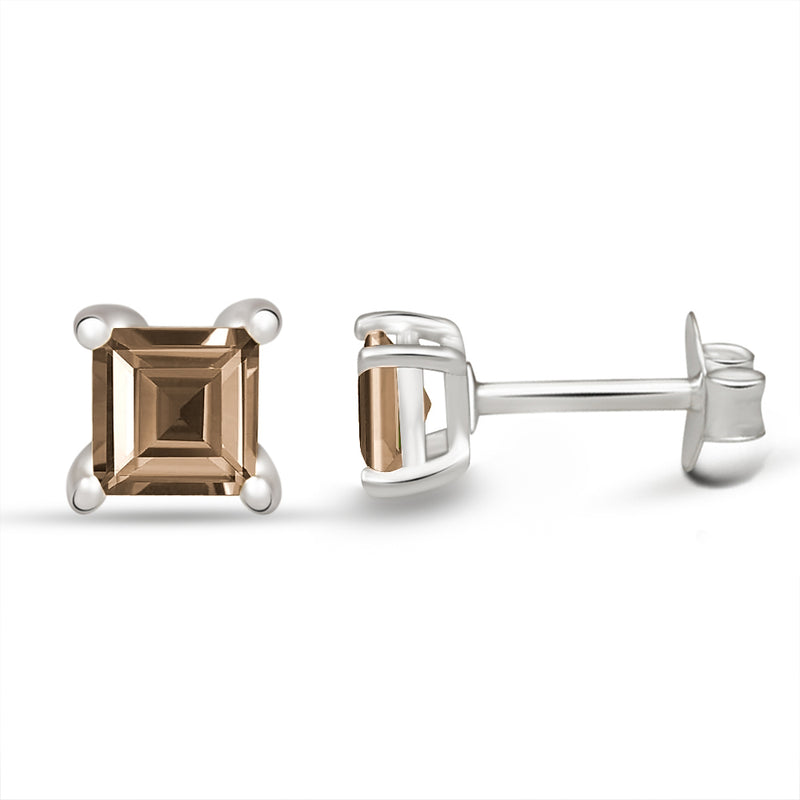 3*3 MM Square - Smokey Quartz Stud - SBC103-SQ Catalogue