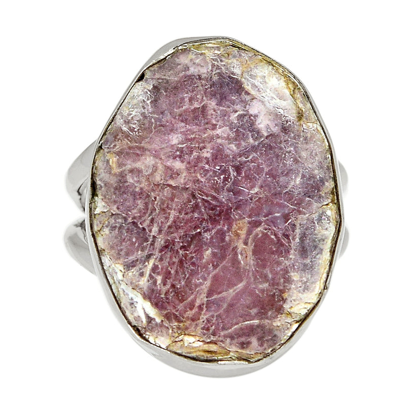 Flashy Lepidolite Mica Ring - FLMR8