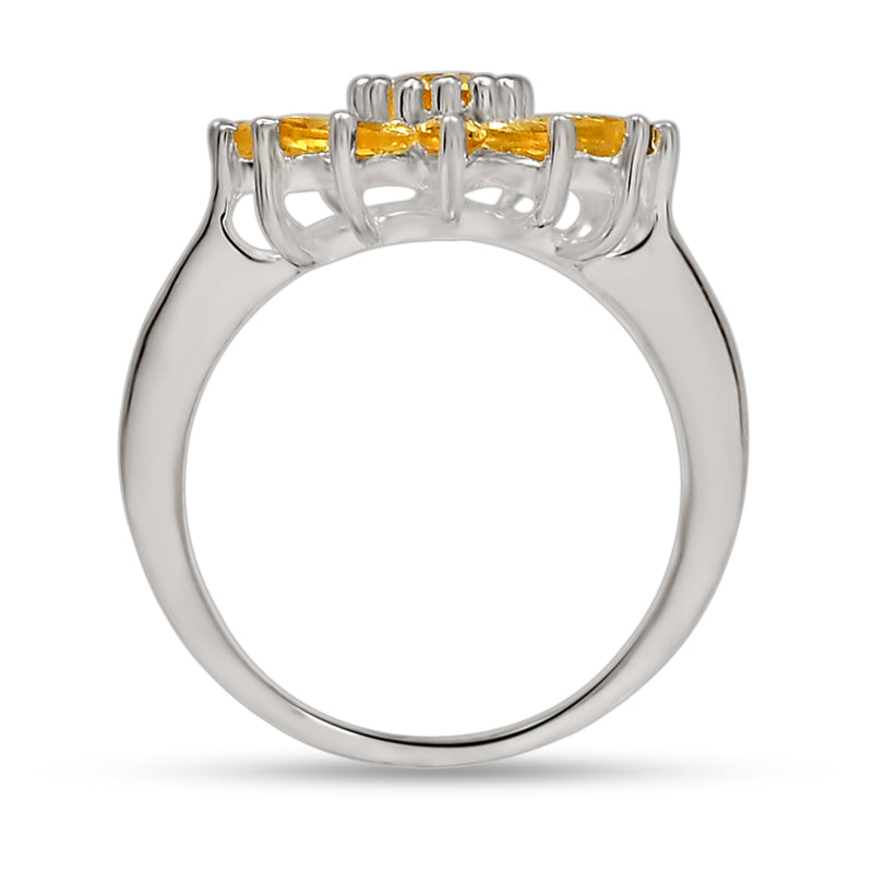 7*5 MM Oval - Citrine Silver Ring - R5077C
