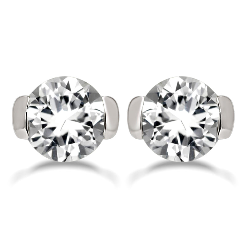 6*6 MM Round - Crystal Silver Earrings - ER2110CRY Catalogue