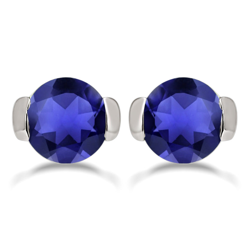 6*6 MM Round - Iolite Silver Earrings - ER2110I Catalogue