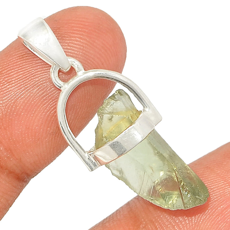 1.3" Designer -  Green Amethyst Rough Pendants - DSNP1786